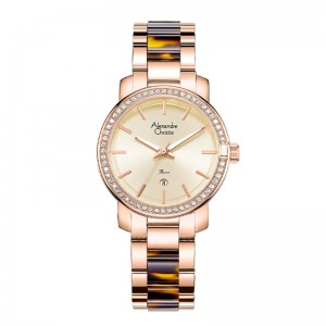 Alexandre Christie AC 2B23 Rosegold Brown New LDBRGLNBO